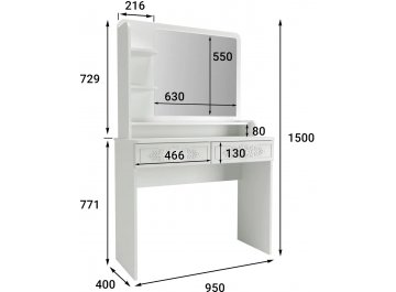 Туалетный столик Ассоль АС-6501