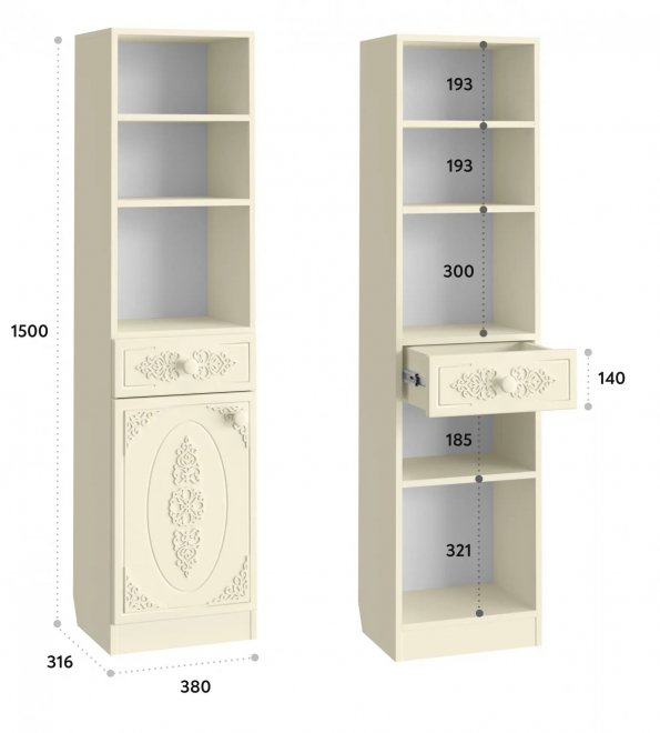 Туалетный столик Ассоль плюс АС-6502 ваниль