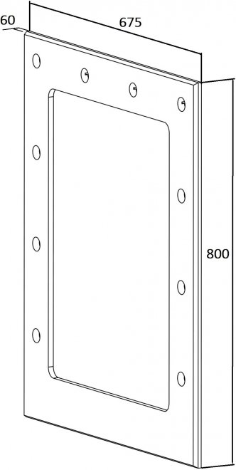 Зеркало ДримСтар ДС-40 белое дерево