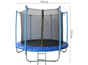Батут с защитной сеткой AL-in180-blue