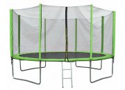 Батут с защитной сеткой AL-out360-green