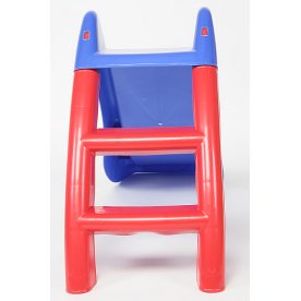 Детская горка Дельфин 307 голубая с красной лесенкой