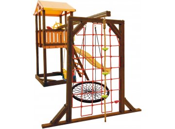 Готовая детская площадка для дачи Pitigliano-9 паутина качели