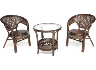 Кофейный комплект из ротанга Pelangi/Пеланги