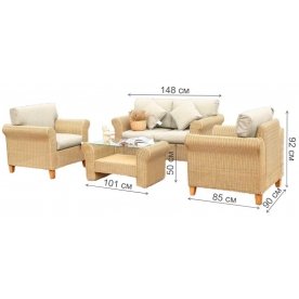 Комплект для отдыха из ротанга AFM-4018A
