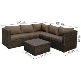 Комплект для отдыха из ротанга YR825A