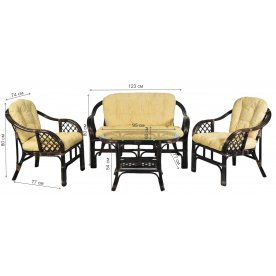 Комплект для отдыха Markos 3+1 венге