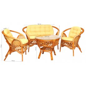 Комплект для отдыха Меланж коньяк