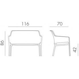 Пластиковый диван Net Bench