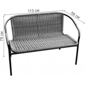 Диван из ротанга Марсель