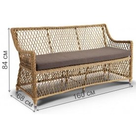 Диван из ротанга Тали