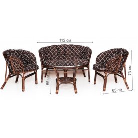 Комплект для отдыха из ротанга Багамы Премиум