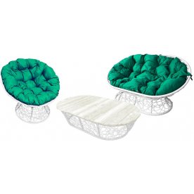 Комплект для отдыха из ротанга Мамасан Папасан