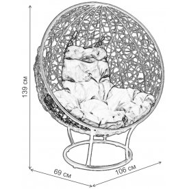 Кресло из ротанга Круг