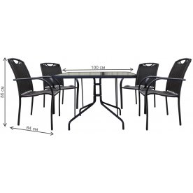 Обеденный комплект из ротанга Кафе 5