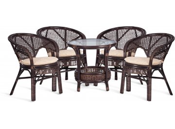 Обеденный комплект из ротанга Pelangi 02/15