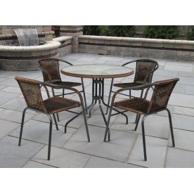 Обеденный комплект Николь-1B TLH-037BR2/080RR-D80 4+1