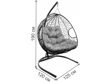 Подвесное кресло Для двоих для дачи