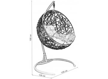 Подвесное кресло Круг плетеный