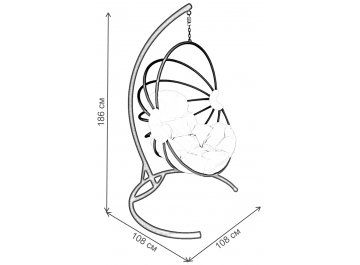 Подвесное кресло Веер плетеный