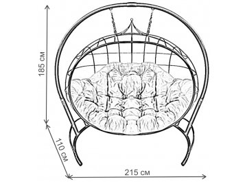 Подвесной диван Улей из ротанга