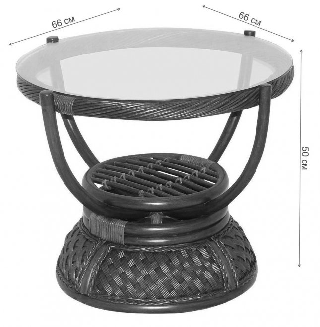 Столик кофейный Andrea pecan washed (античный орех)