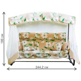 Садовые качели Турин Премиум FLOWER