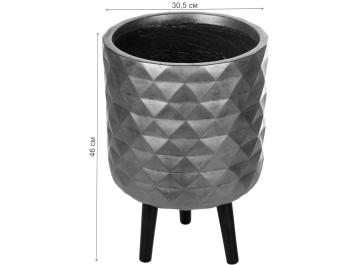 Кашпо Даймонд DMND-RND-30-SLV