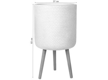 Кашпо Ханни Круглое HON-CLNDR-BLK-37