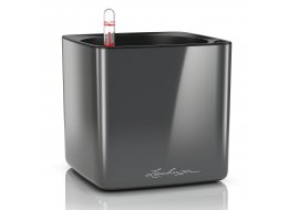 Кашпо Кьюб Глосси 16 антрацит