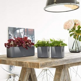 Кашпо Кьюб Glossy Triple