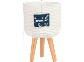 Кашпо Паттерн с Подставкой D25 H39 WWAVE25-AW