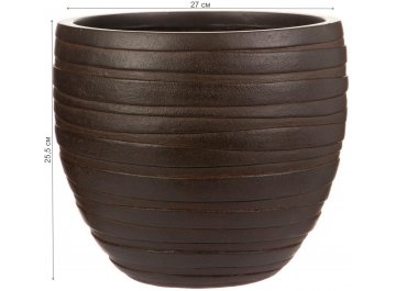 Кашпо Роу Круглое D27 H25.5 ROWR27-B