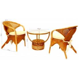 Комплект кофейный Rainbow коньяк