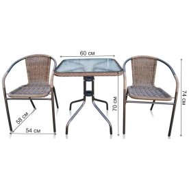 Кофейный комплект Асоль-2A TLH-037AR3/060SR-60х60 2+1