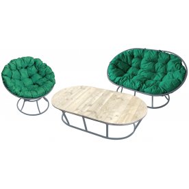 Комплект для отдыха из металла Мамасан Папасан