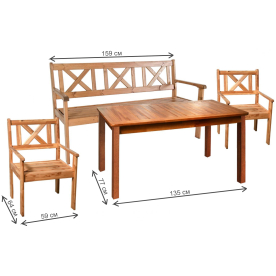 Обеденный комплект из дерева МД-893