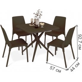 Обеденный комплект из пластика SHT-DS206