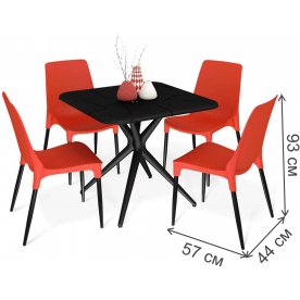 Обеденный комплект из пластика SHT-DS208