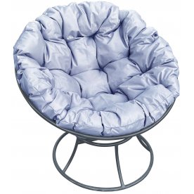 Металлическое кресло Папасан серый / серый