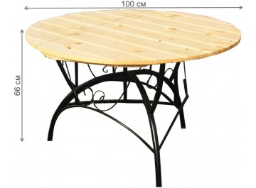 Деревянный стол Круглый 1 м