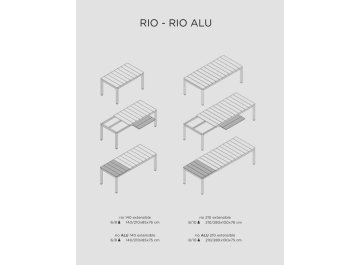 Стол Rio Alu 140 Extensibile