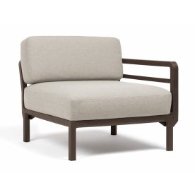 Диван пластиковый с подушками Maximo 2 терра / жемчуг