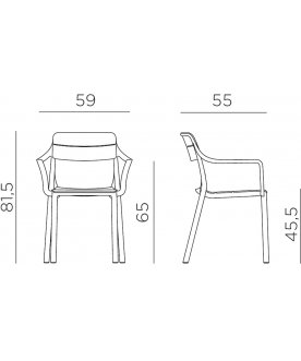 Кресло пластиковое Cassia