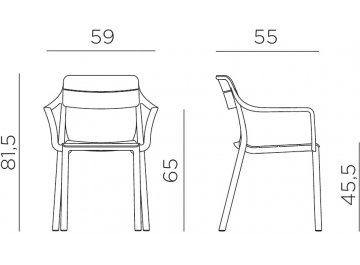 Кресло пластиковое Cassia майя