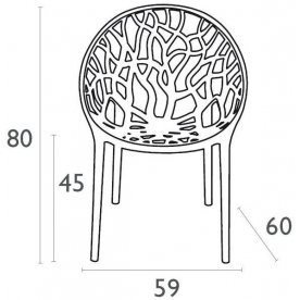 Пластиковое кресло Crystal