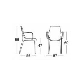 Пластиковое кресло Ginevra