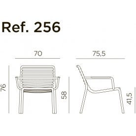 Лаунж-кресло пластиковое Doga Relax капучино