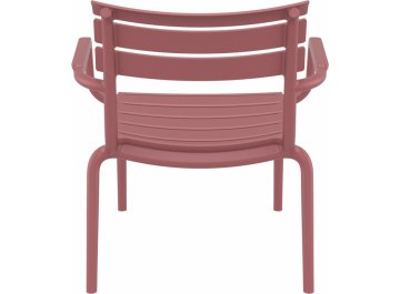 Кресло лаунж пластиковое Paris Lounge марсала
