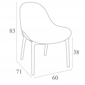 Лаунж-кресло пластиковое Sky Lounge бежевый